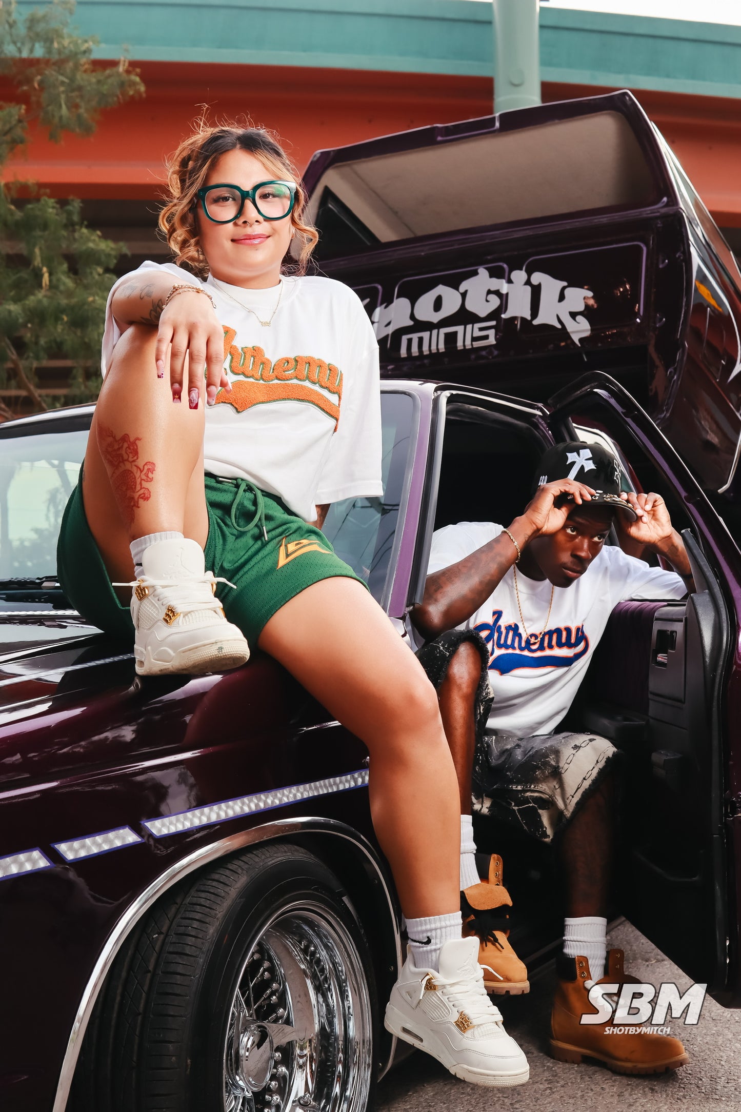 Arthemus Varsity Chenille Tee- Blue/ Orange